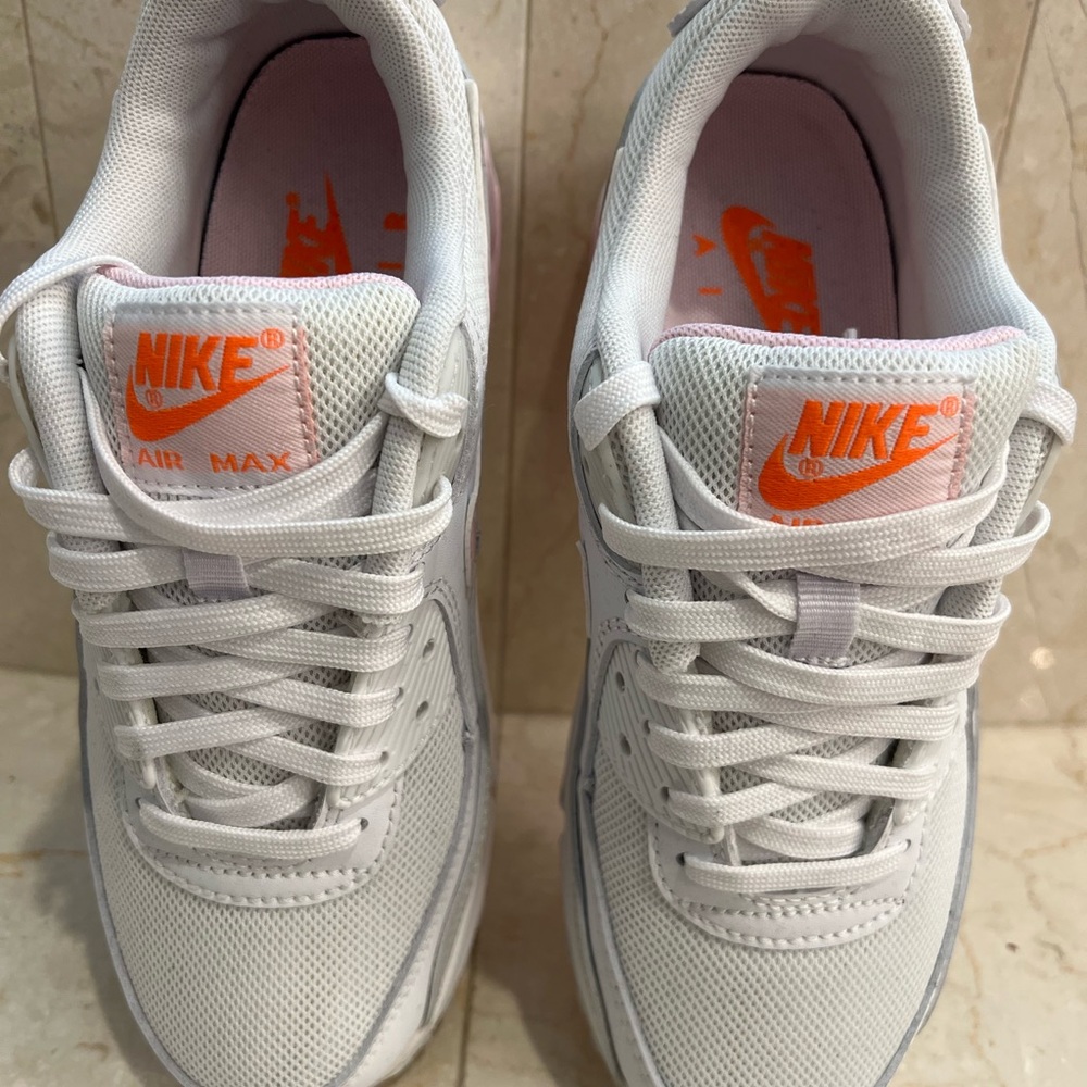 *SOLD* Nike Air Max White with Pink & Orange accents Sneakers